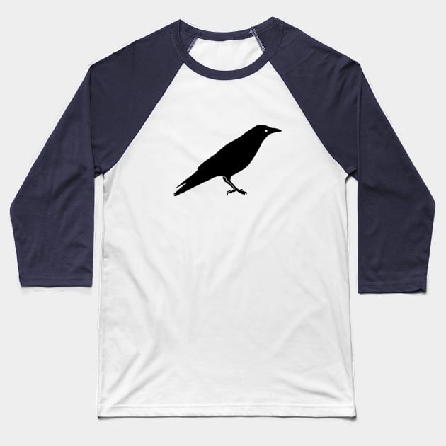 Crow Baseball T-Shirt by Aunt Choppy